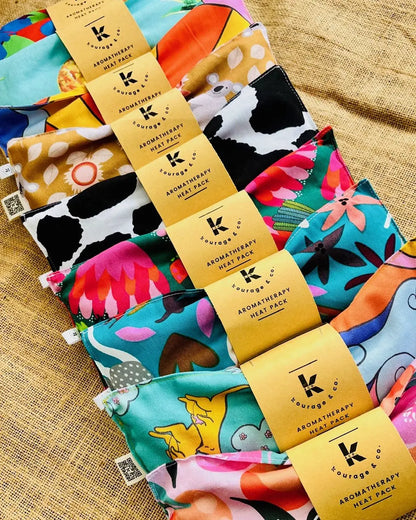 Lavender Wheat Bag / Weighted Eye Mask Kourage & Co